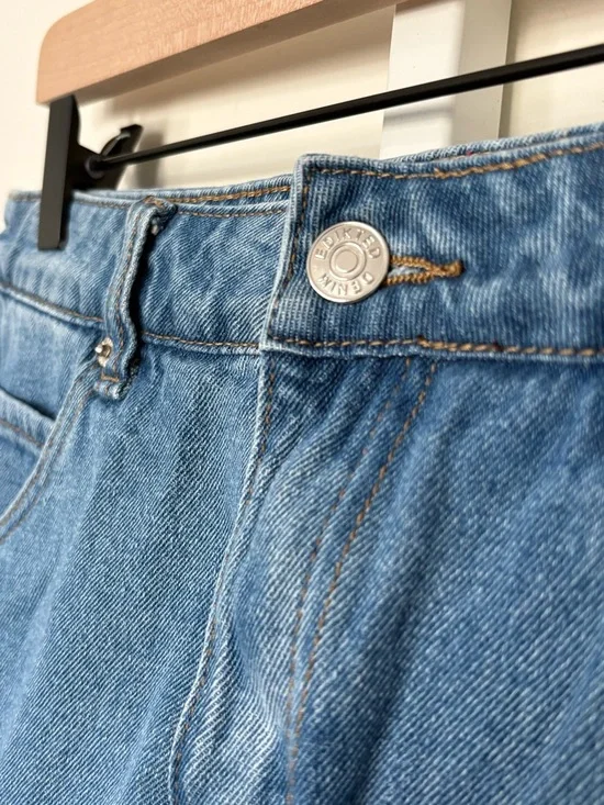 Edikted Blue Denim Mini Skort Size M - Picture 5 of 10